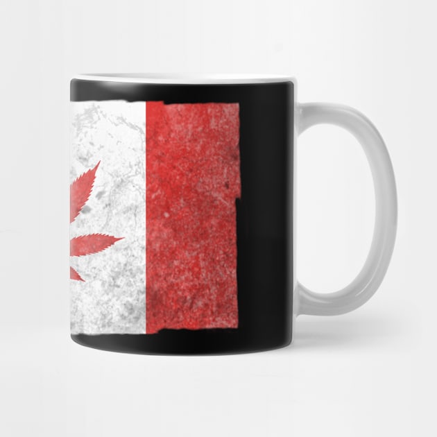 Canada Stoner Flag. Canadian Cannabis Flag by Jakavonis